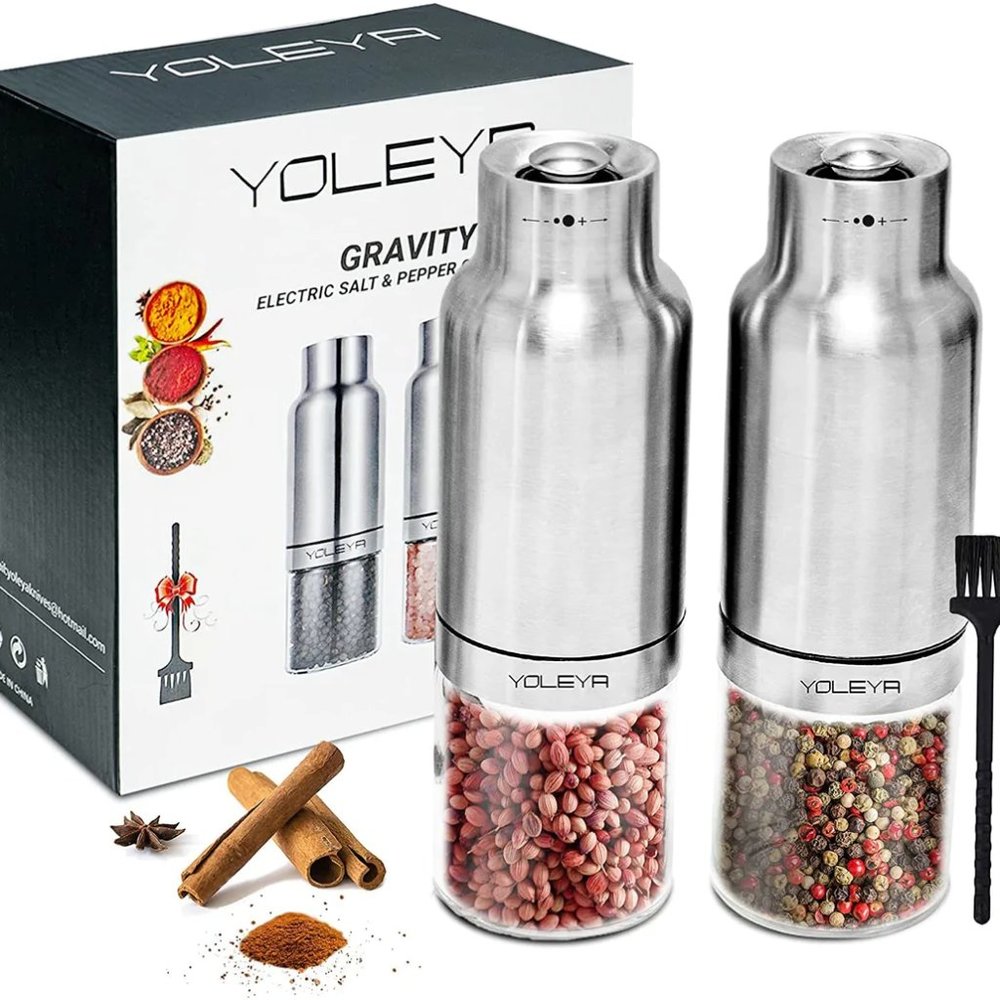 GRAVITY ELECTRIC SALT AND PEPPER GRINDER SET -